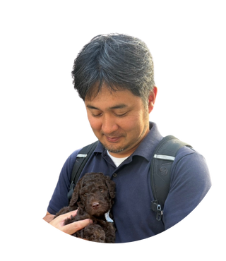 ぶいえぬぱれっと代表 渡邉力生と犬
